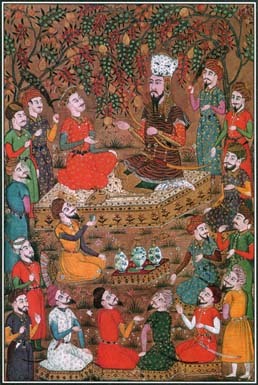 This Persian drawing illustrates a scene from the epic Shah Namah. Written around A.D. 1010, the poem recounts the adventures of the hero Rustum.